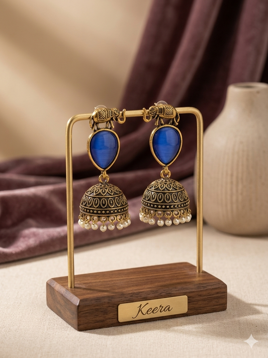 Gajraj Jhumka Blue