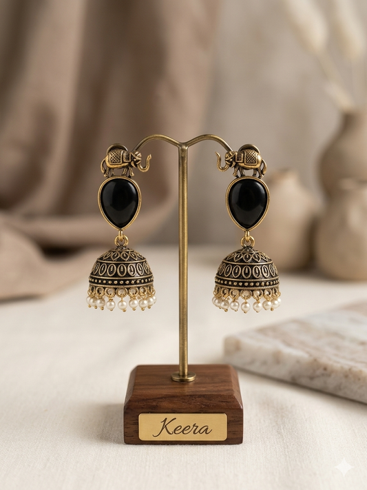 Gajraj Jhumka Black