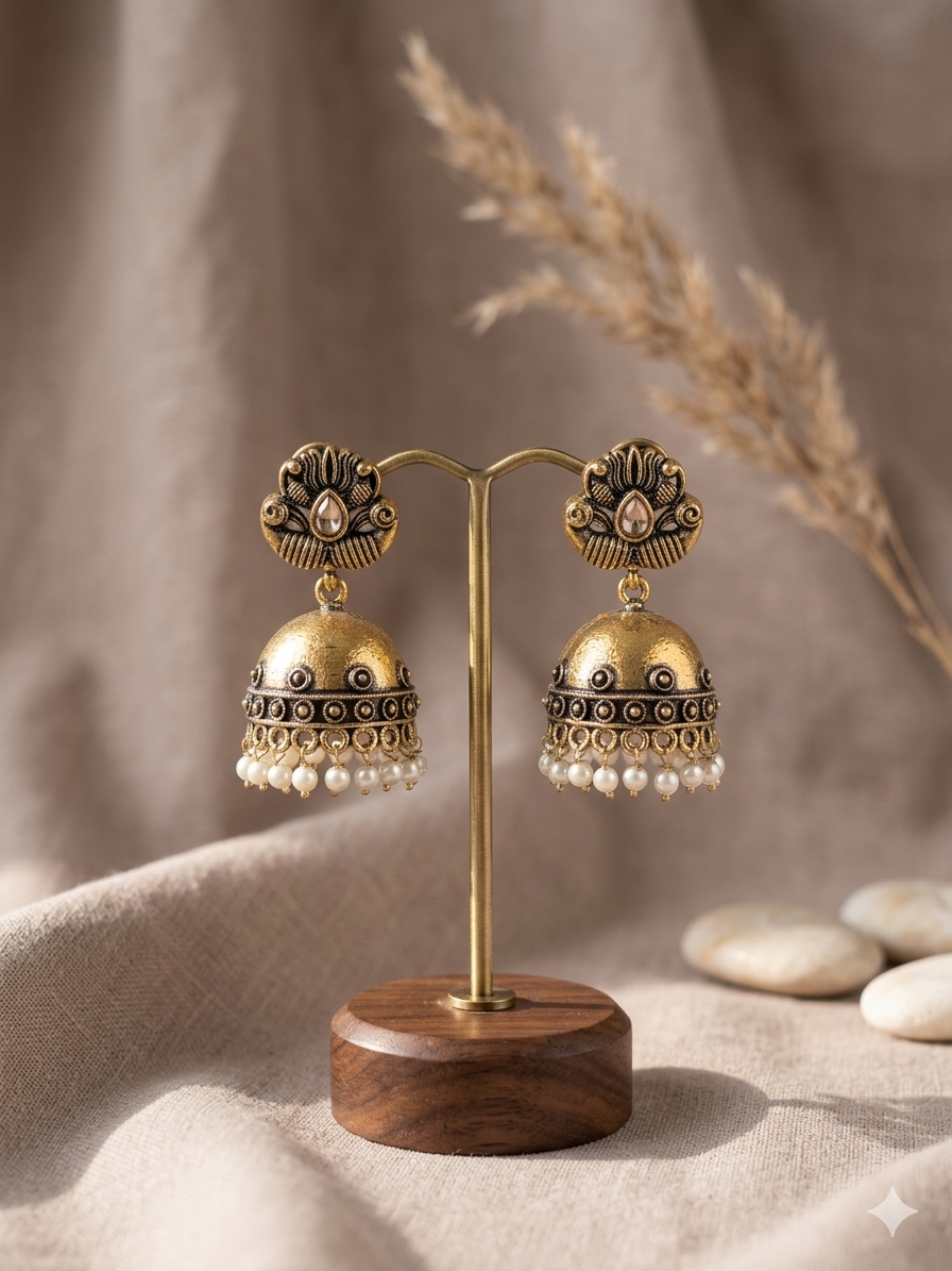 Royal Amara Jhumka Golden