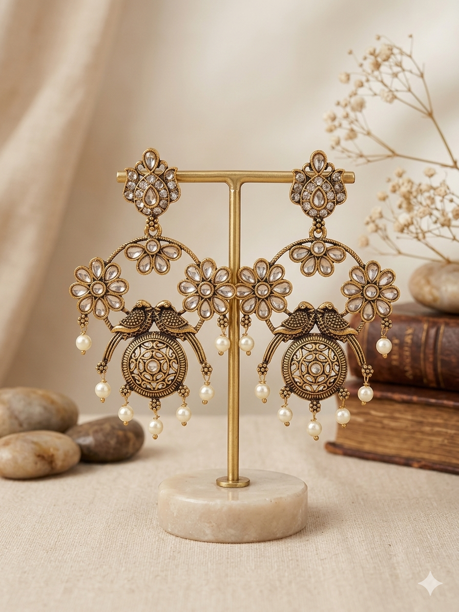 Gulnaar Chandbali White