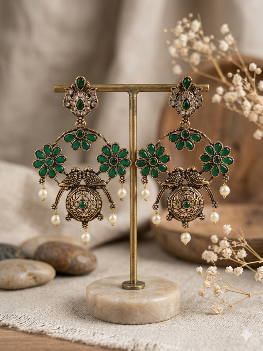 Gulnaar Chandbali Green