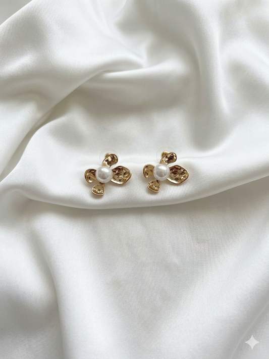 Pearl Flower Studs