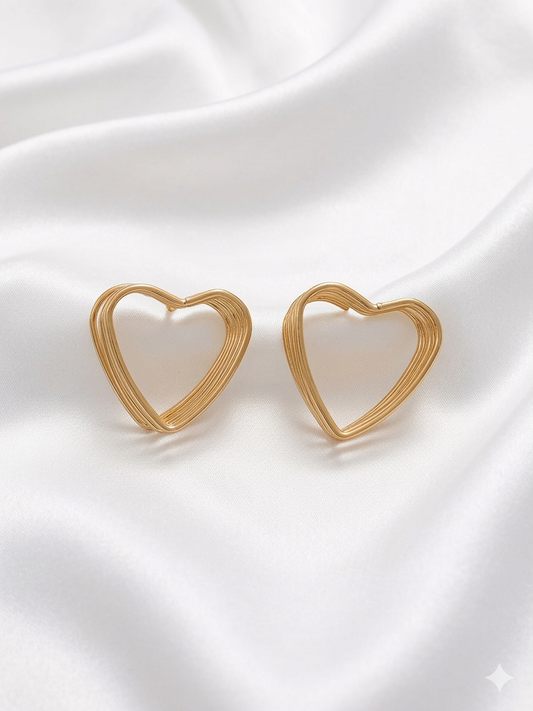Spiral Heart Studs