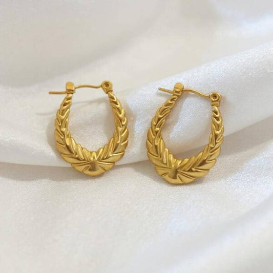 Oval Twisted Hoops